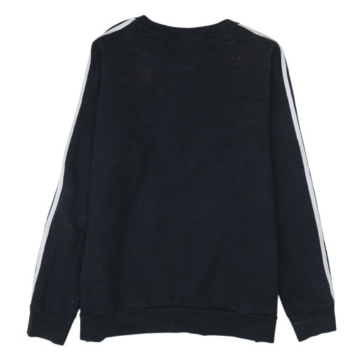 adidas Men's Black 1X Pullover Crew Neck Fleece Sweatshirt