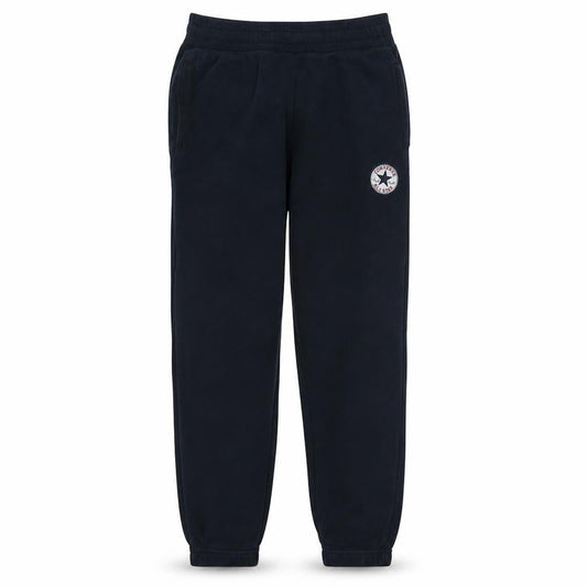 Converse Men's Black Fleece Sweatpants S Regular Fit Logo Joggers