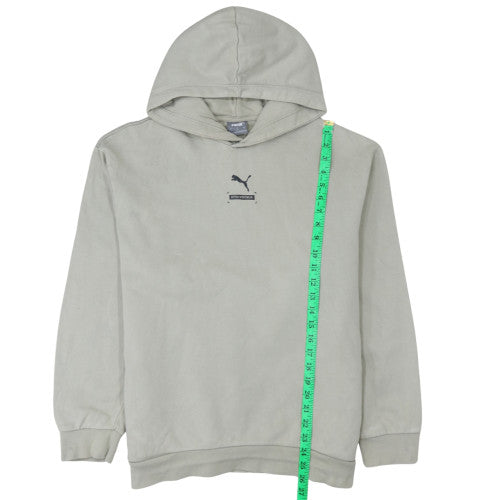 Puma Men's Beige Pullover Hoodie Size L Logo Sportswear