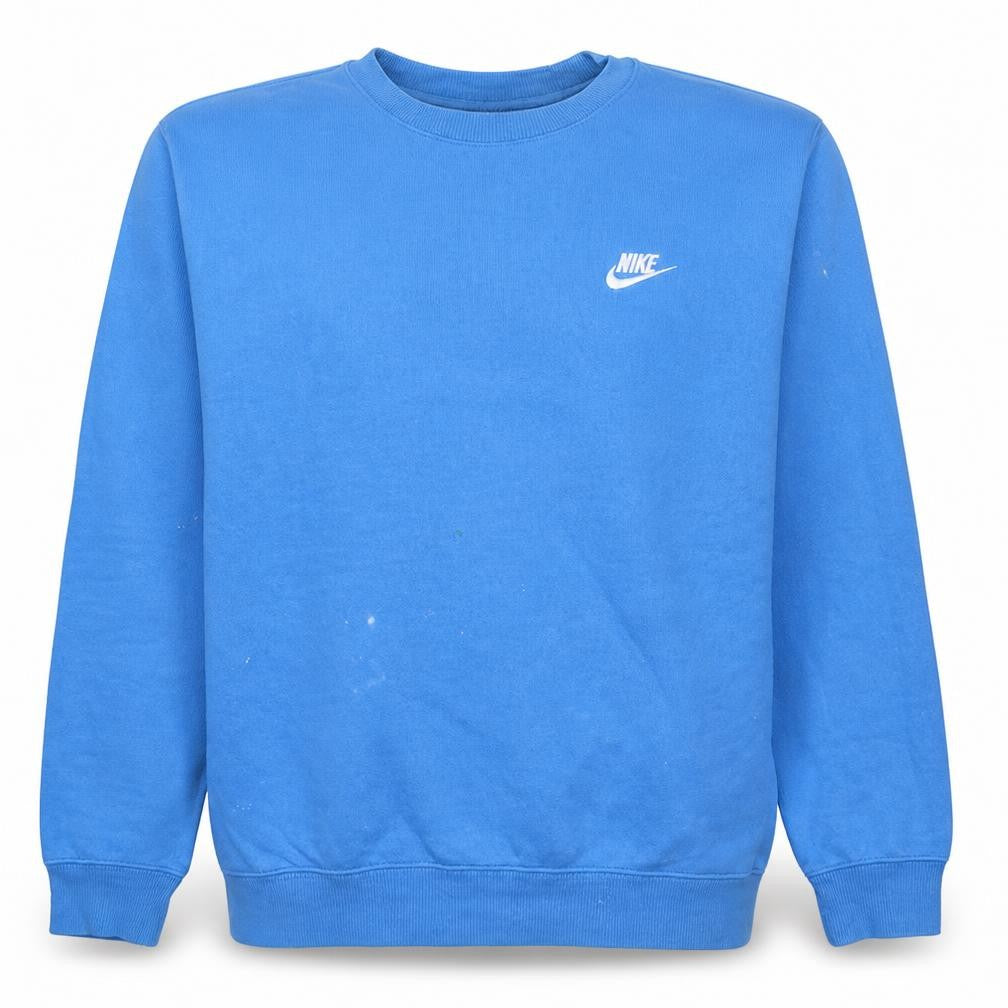 Nike Men's Blue Crew Neck Pullover Sweatshirt L Sports Fleece