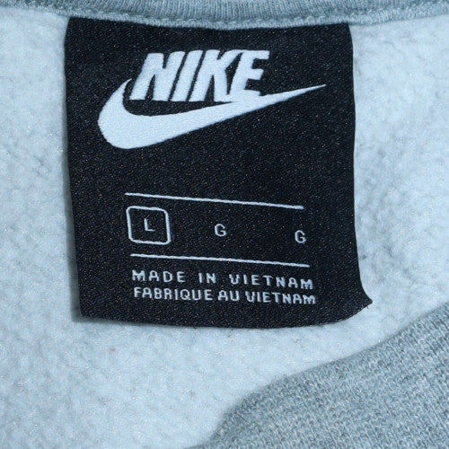 Nike Men's Grey Crew Neck Sweatshirt L Classic Fleece Pullover