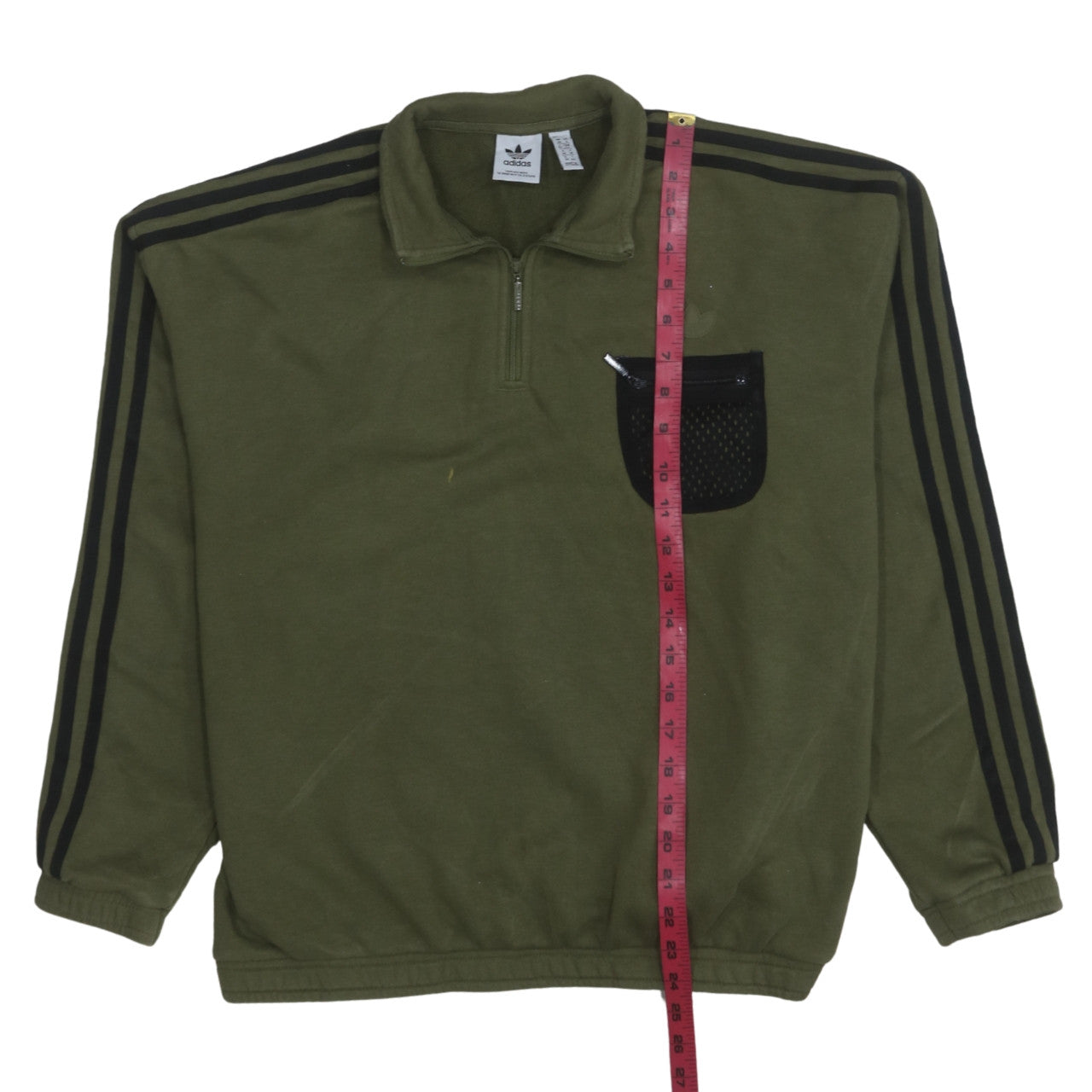 Adidas Women’s Green 1/2 Zip Pullover Sweatshirt UK 10