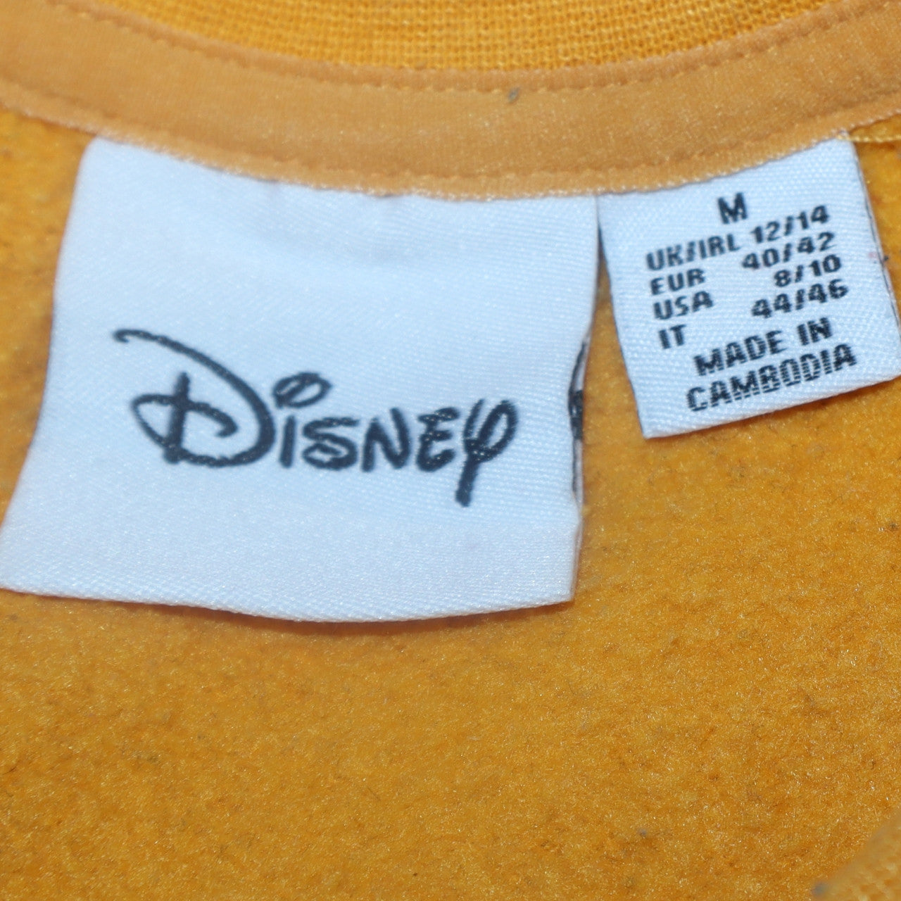 Disney Women Yellow Mickey & Co Sweatshirt Size M 12/14 Crew Neck