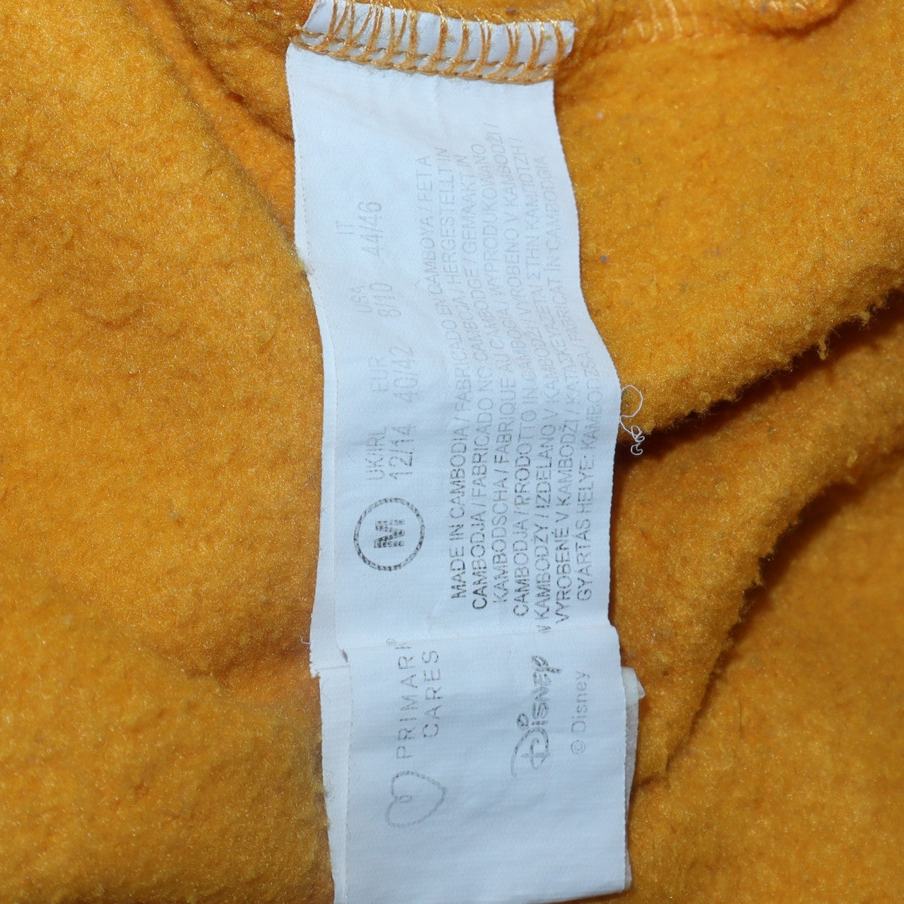 Disney Women Yellow Mickey & Co Sweatshirt Size M 12/14 Crew Neck