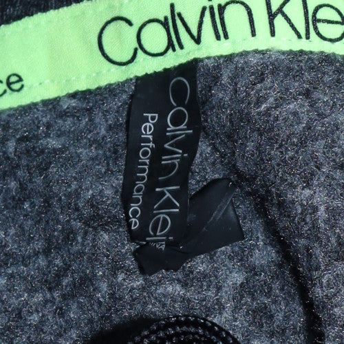 Calvin Klein Performance Women's Black Hoodie Size M Neon Trim Pullover