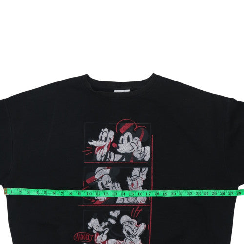 Disney x Primark Womens Black L Sweatshirt Mickey & Friends Graphic