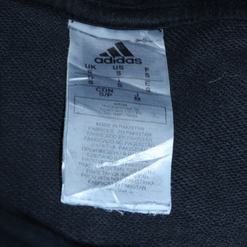 Adidas Men's Black Small Pullover Hoodie with Logo Graphic