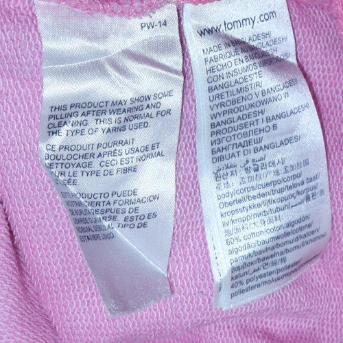 Tommy Jeans Women's Pink Cotton Crew Neck Pullover Sweatshirt Size S