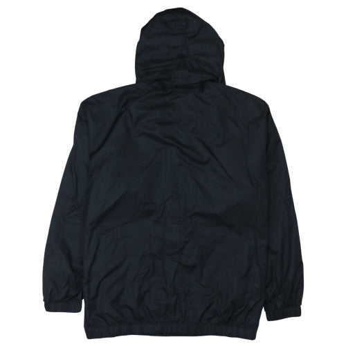 Adidas Mens Black L Windbreaker Hooded Full Zip Jacket