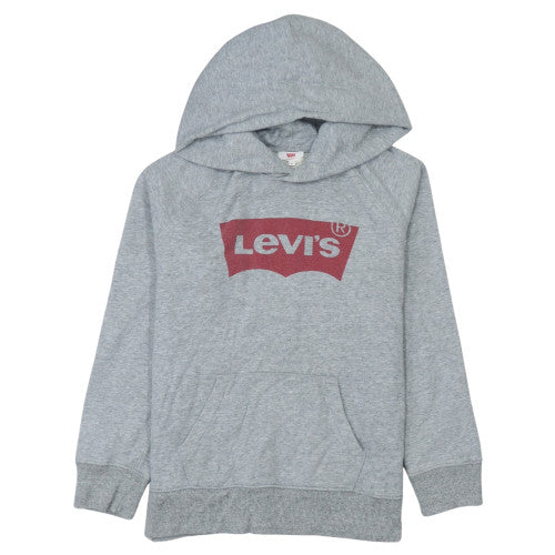 Levi's Mens Grey Hoodie Small Pullover Graphic Logo Sweatshirt