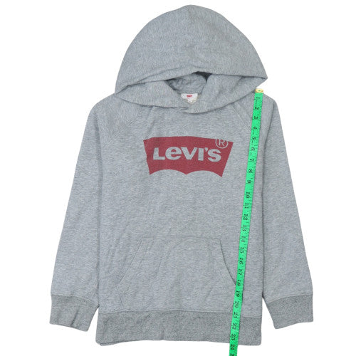 Levi's Mens Grey Hoodie Small Pullover Graphic Logo Sweatshirt