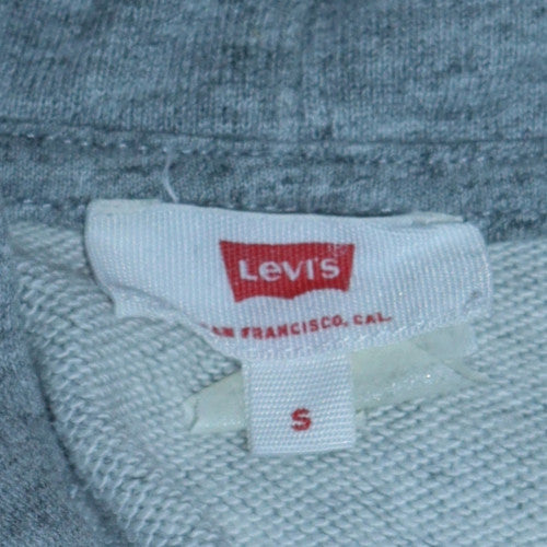 Levi's Mens Grey Hoodie Small Pullover Graphic Logo Sweatshirt