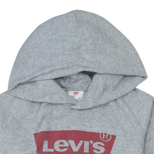 Levi's Mens Grey Hoodie Small Pullover Graphic Logo Sweatshirt