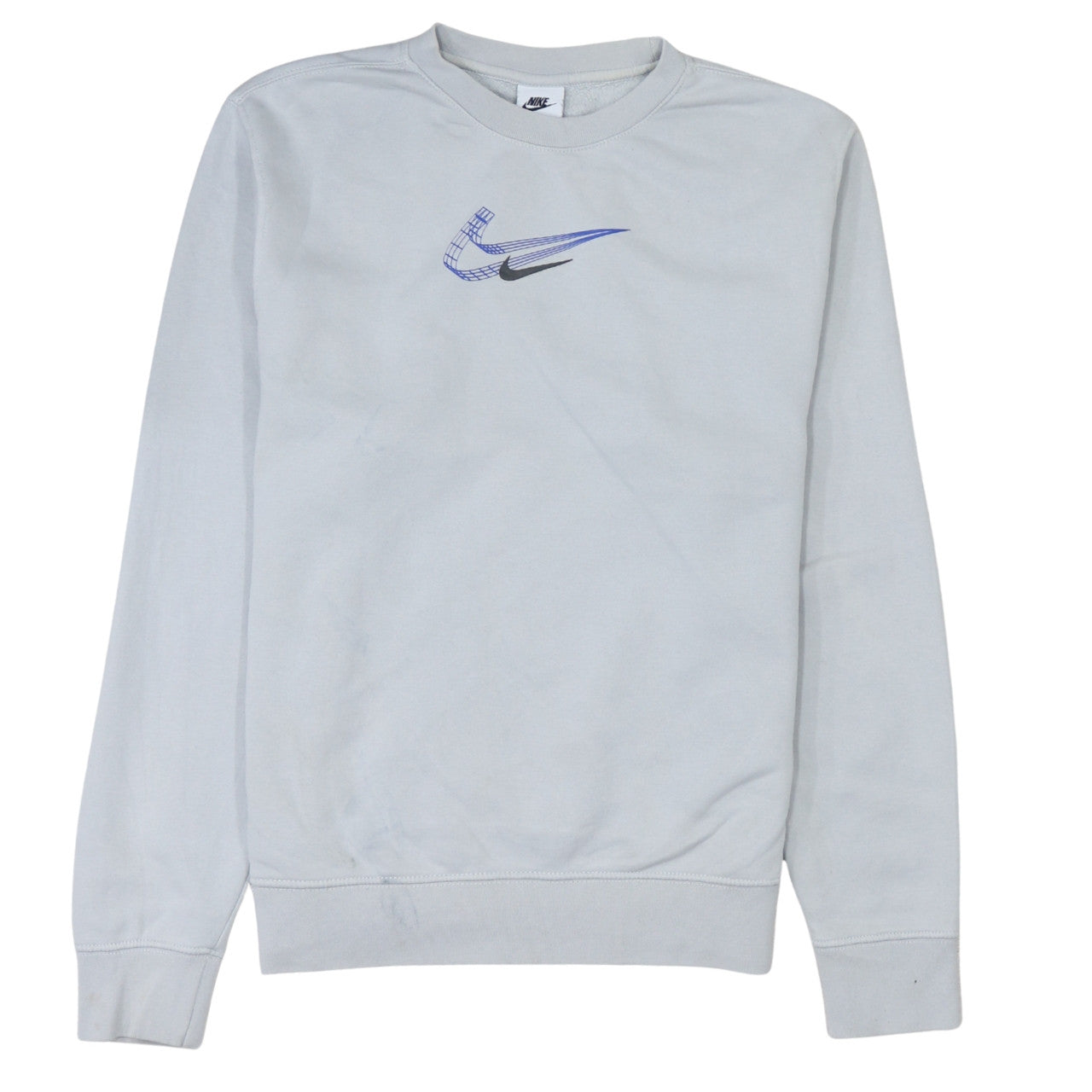 Nike Womens Grey Small Crew Neck Pullover Sweatshirt