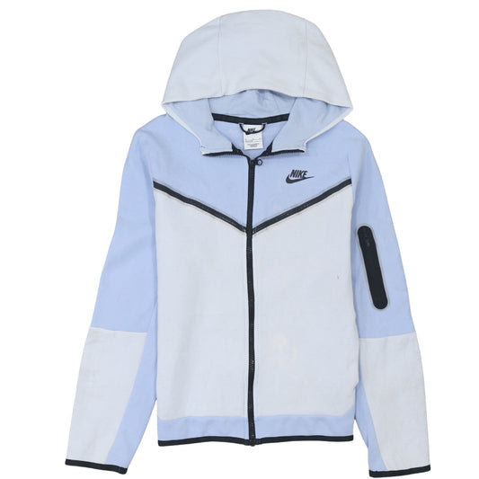 Nike Girls Blue Colourblock Full Zip Hoodie XL