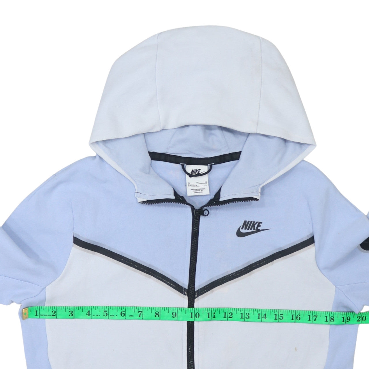 Nike Girls Blue Colourblock Full Zip Hoodie XL