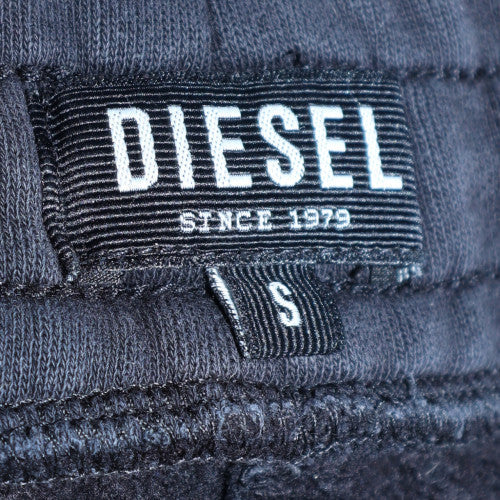 Diesel Men's Black Jogger Sweatpants S Regular Fit Cotton Blend