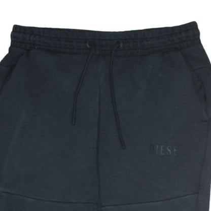 Diesel Men's Black Jogger Sweatpants S Regular Fit Cotton Blend