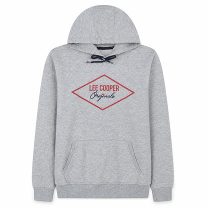 Front view of Lee Cooper women’s grey pullover hoodie, size M