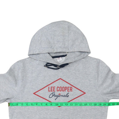 Back view of Lee Cooper women’s grey pullover hoodie, size M