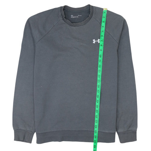 Under Armour Mens Grey L Pullover Crew Neck Fleece Sweatshirt