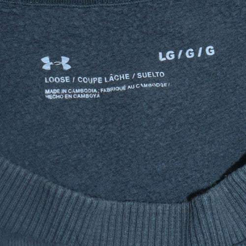Under Armour Mens Grey L Pullover Crew Neck Fleece Sweatshirt