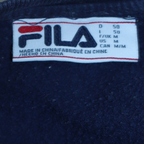 Fila Women’s Navy Red Colourblock Pullover Sweatshirt M