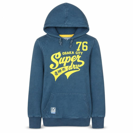 Superdry Womens Blue Pullover Hoodie Small Osaka City Graphic