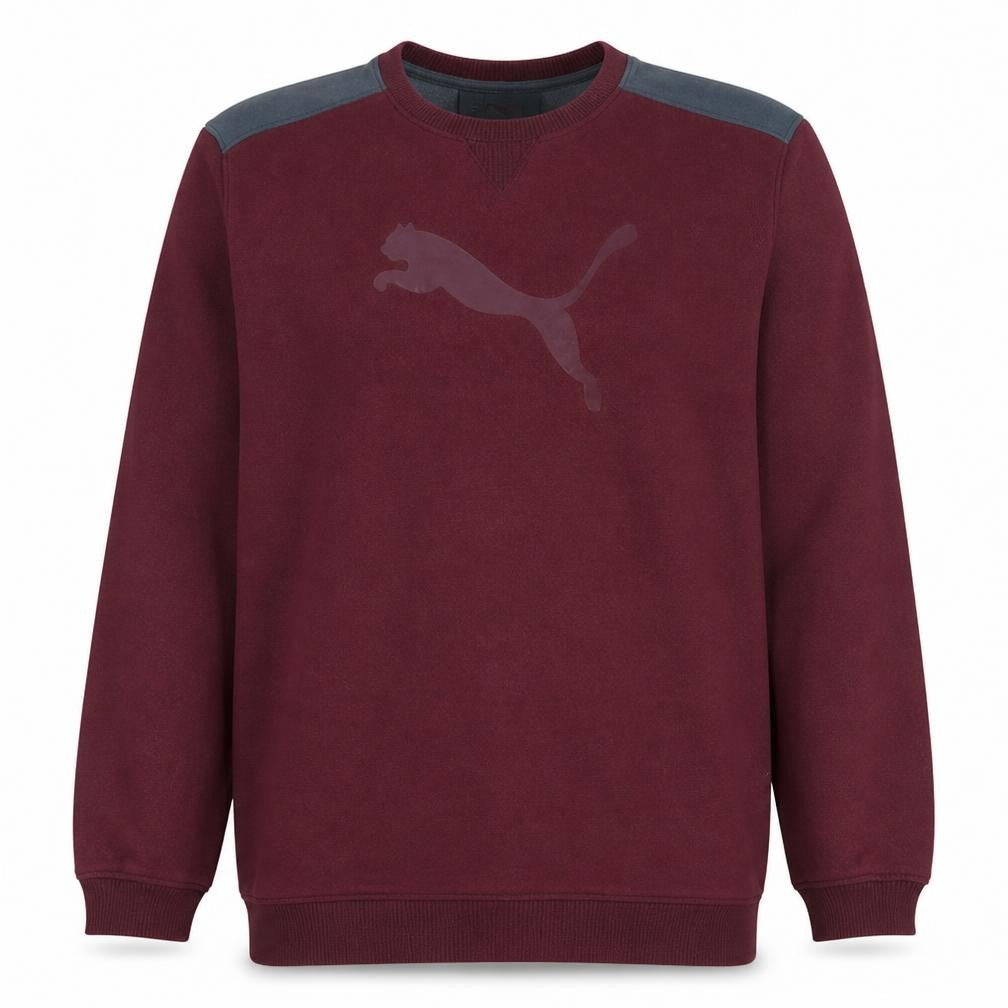 Puma Men's Red 2XL Pullover Sweatshirt Crew Neck Warm Cell Fleece