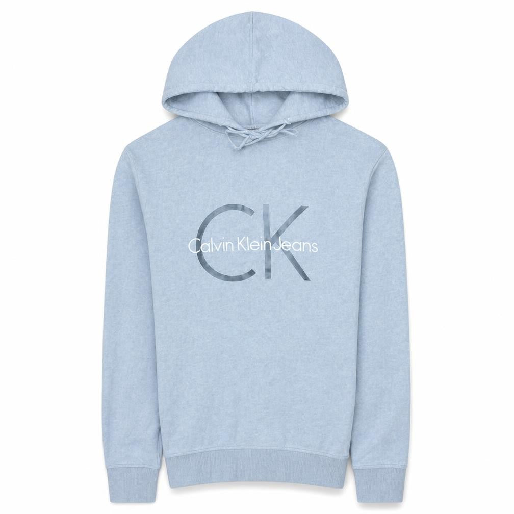 Calvin Klein Jeans Men's Blue Pullover Hoodie Size S Logo Graphic
