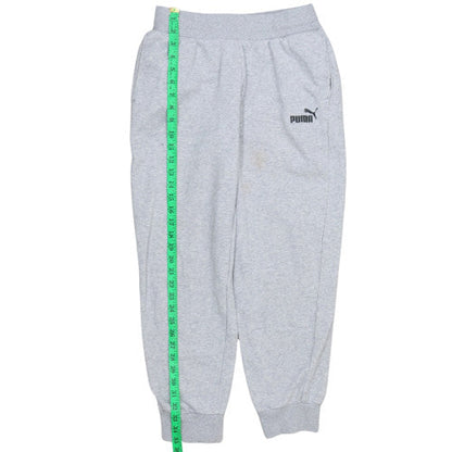 Back view of Puma women’s grey sweatpants jogger trousers, size M