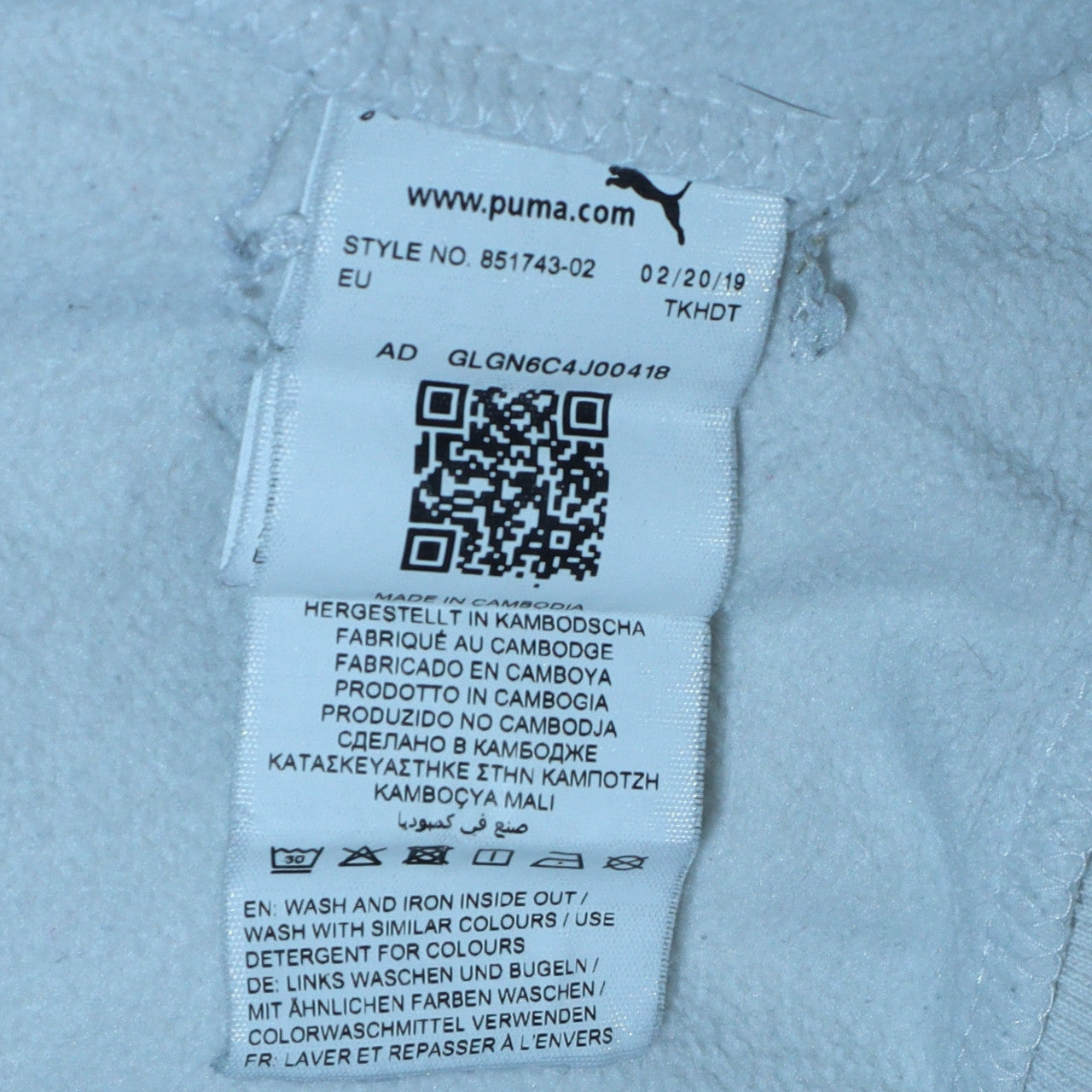 Puma Womens White XS Pullover Hoodie Classic Logo Fleece Sweatshirt
