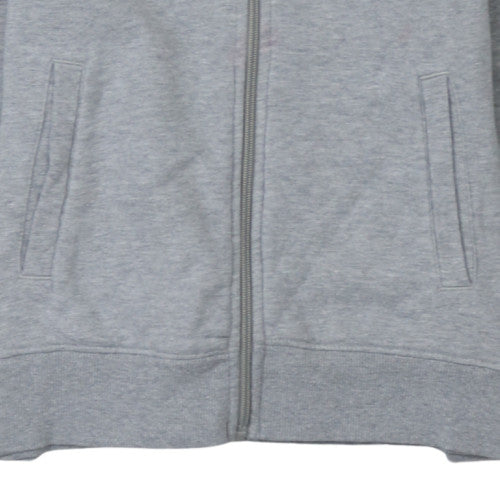 Ellesse Womens Grey Full Zip Hoodie UK 10 Cotton Blend Casual