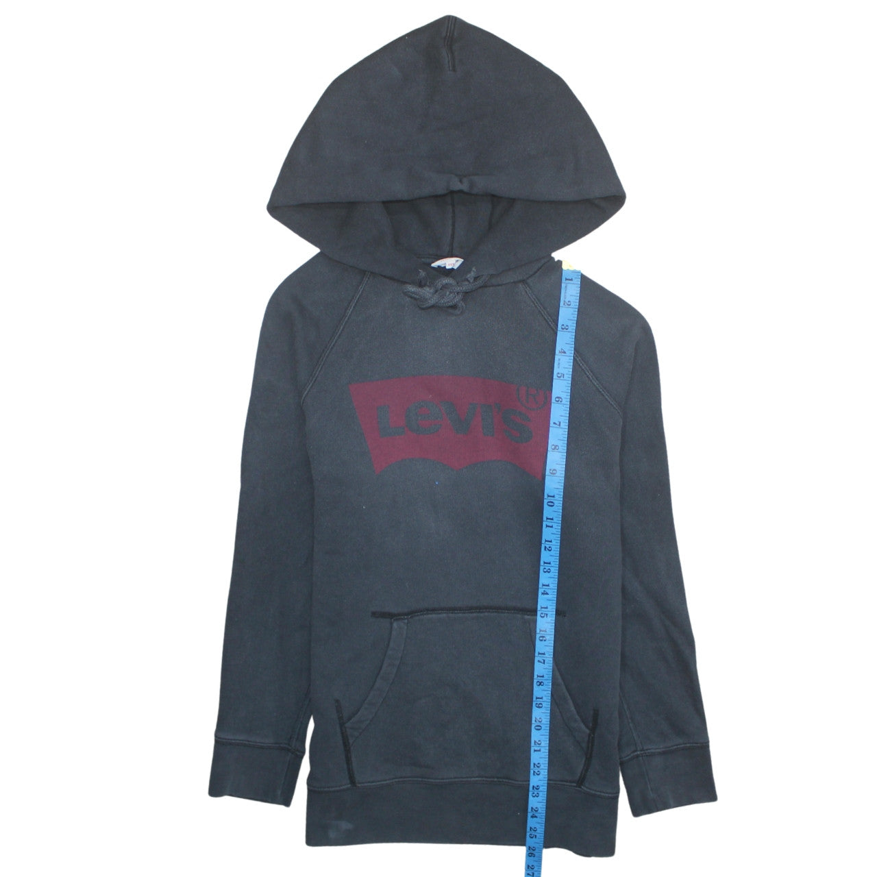 Levi's Womens Black XXS Pullover Hoodie with Logo Print