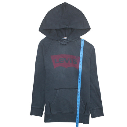 Levi's Womens Black XXS Pullover Hoodie with Logo Print