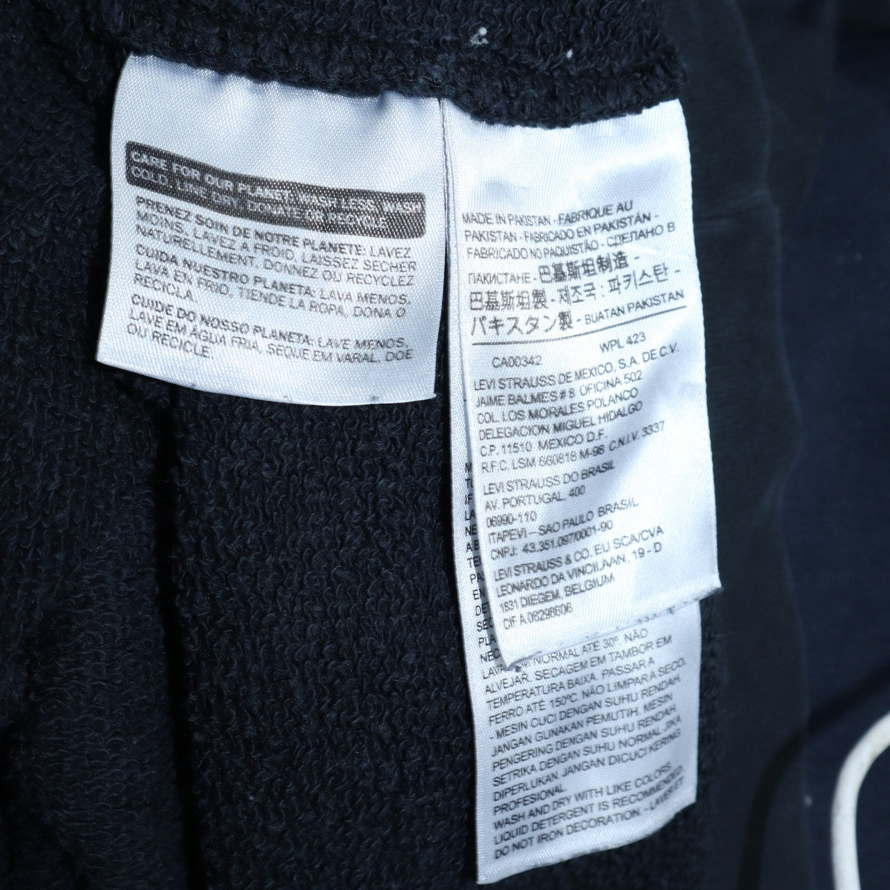 Levi's Womens Black XXS Pullover Hoodie with Logo Print