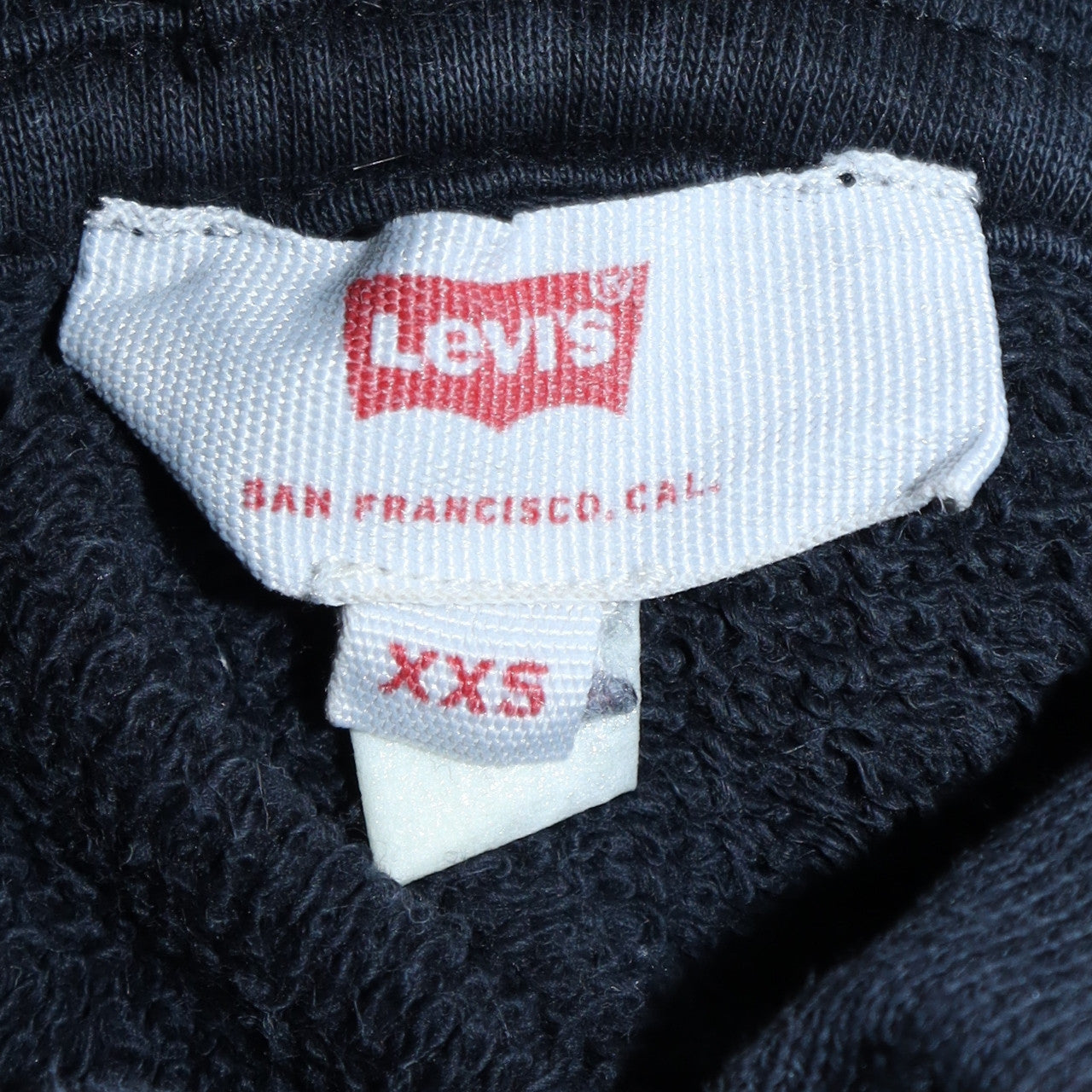 Levi's Womens Black XXS Pullover Hoodie with Logo Print