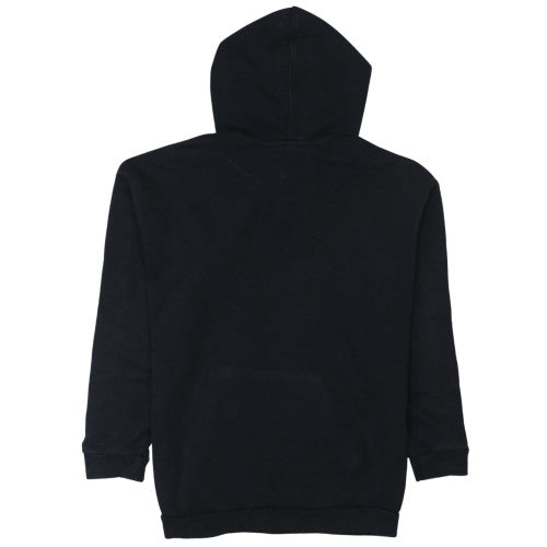 Adidas Womens Black Pullover Hoodie UK 10 with Logo Trim Detail