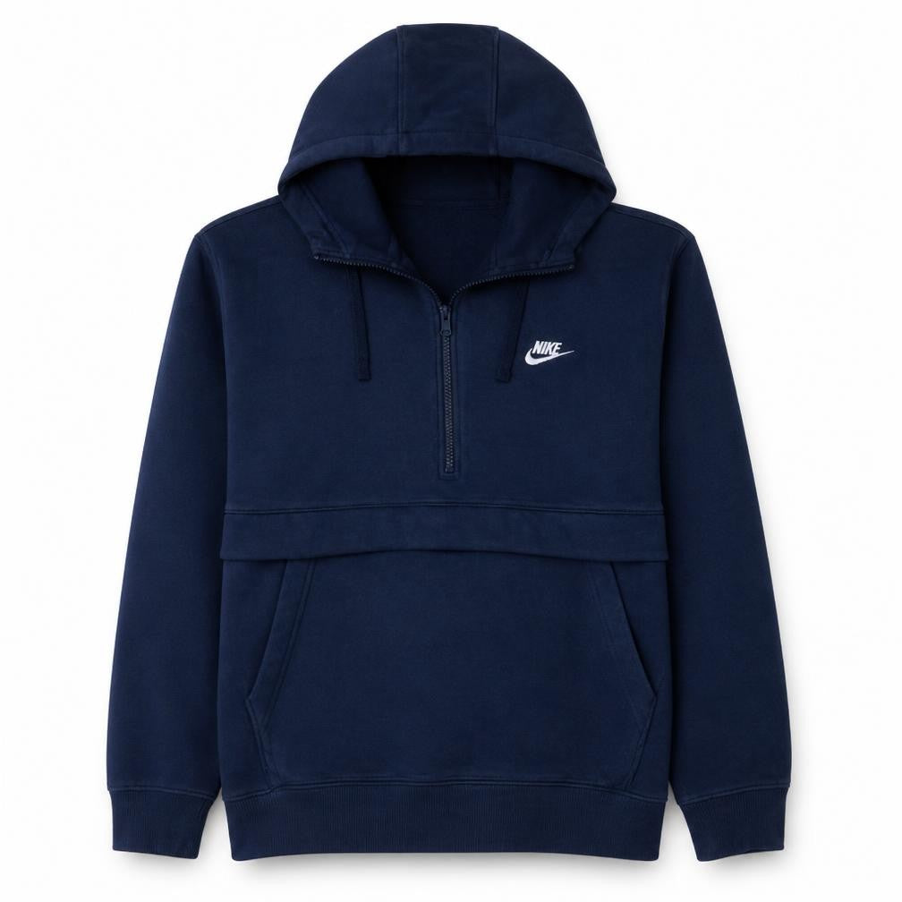 Nike Men's Blue L Pullover Fleece 1/2 Zip Hoodie