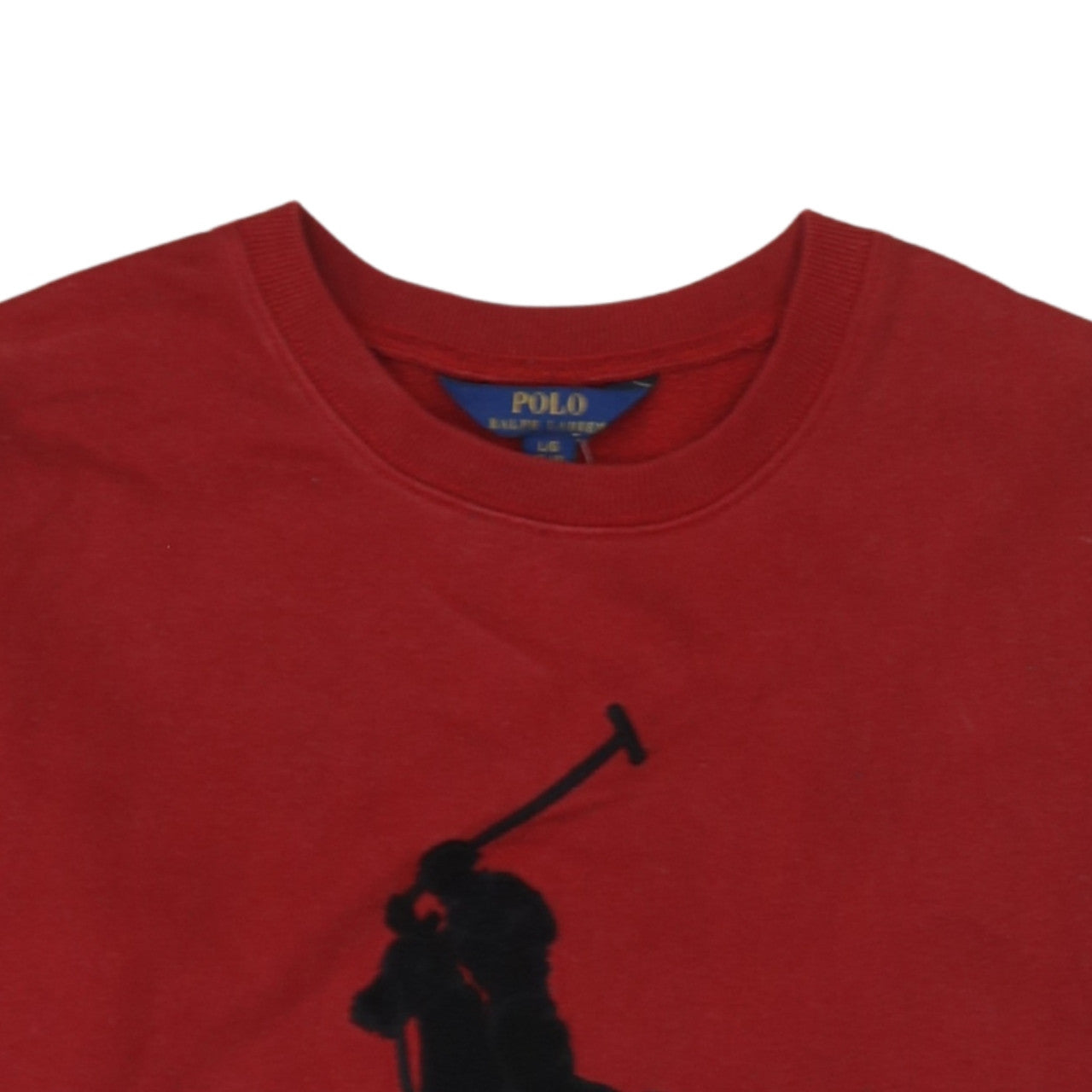 Ralph Lauren Boys Red Pullover Sweatshirt 12-14 Years Crew Neck Graphic Logo