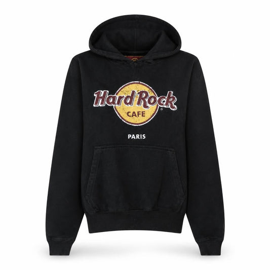 Hard Rock Cafe Paris Women's Black Pullover Hoodie Small Cotton Blend