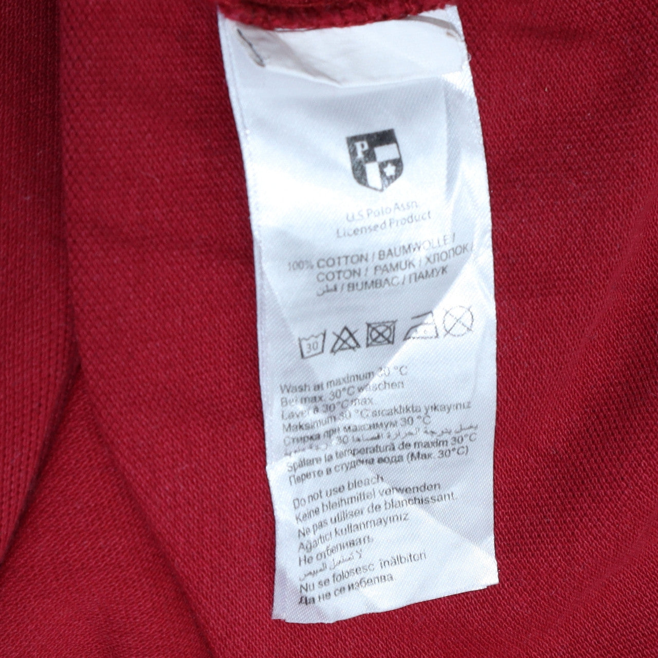 U.S. Polo Assn. Men's Red 2XL Cotton Short Sleeve Polo Shirt