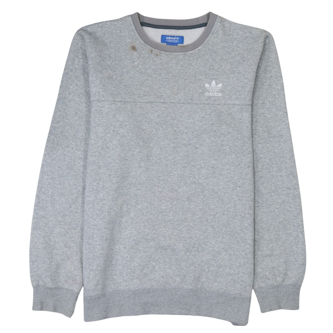 Adidas Men's Grey Crew Neck Pullover Sweatshirt Size M