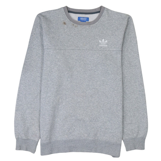 Adidas Men's Grey Crew Neck Pullover Sweatshirt Size M