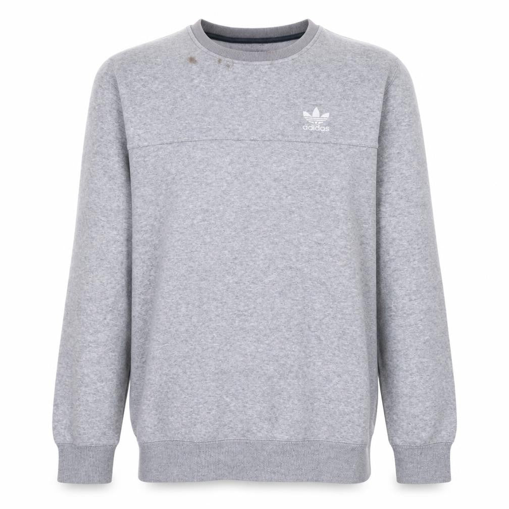 Adidas Men's Grey Crew Neck Pullover Sweatshirt Size M