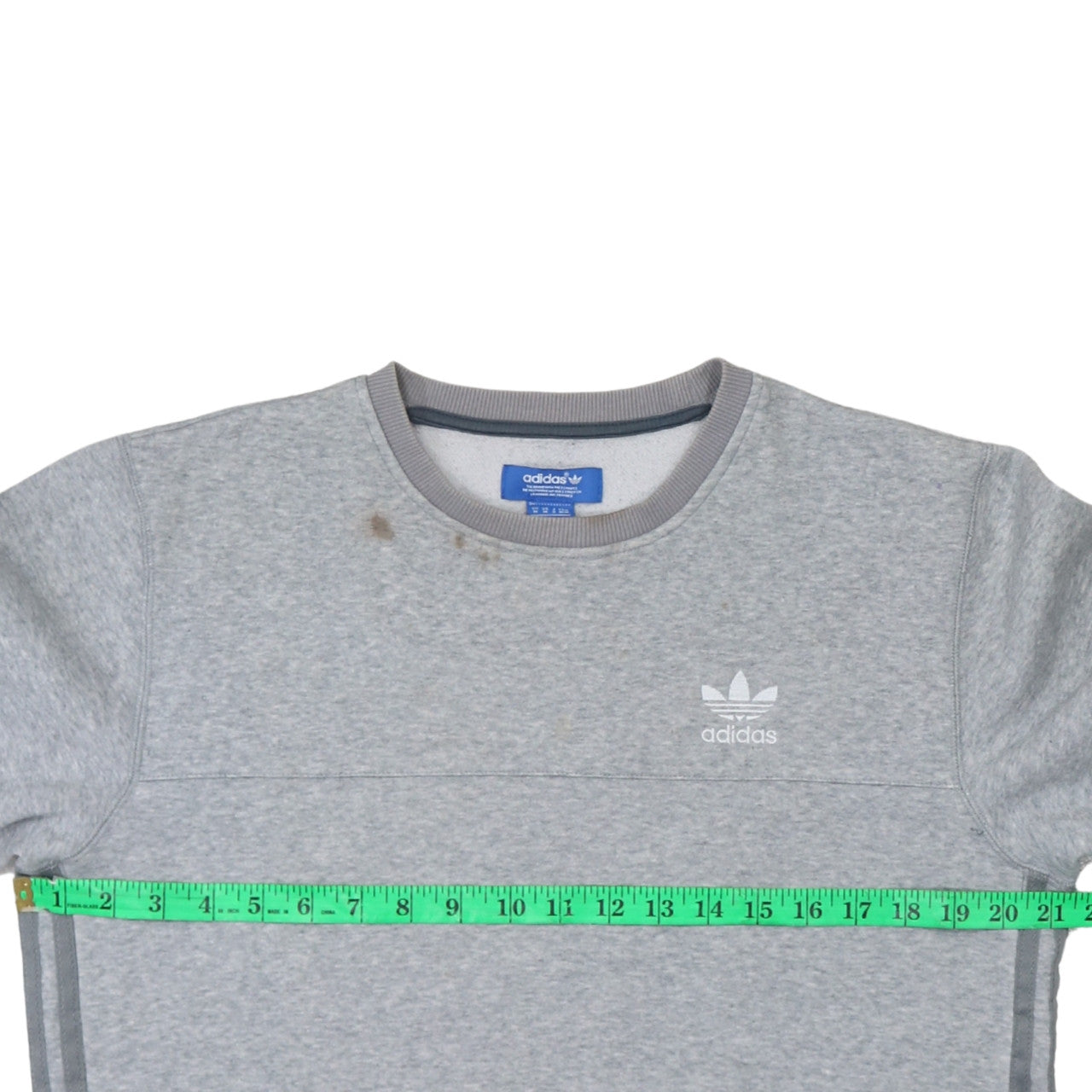 Adidas Men's Grey Crew Neck Pullover Sweatshirt Size M