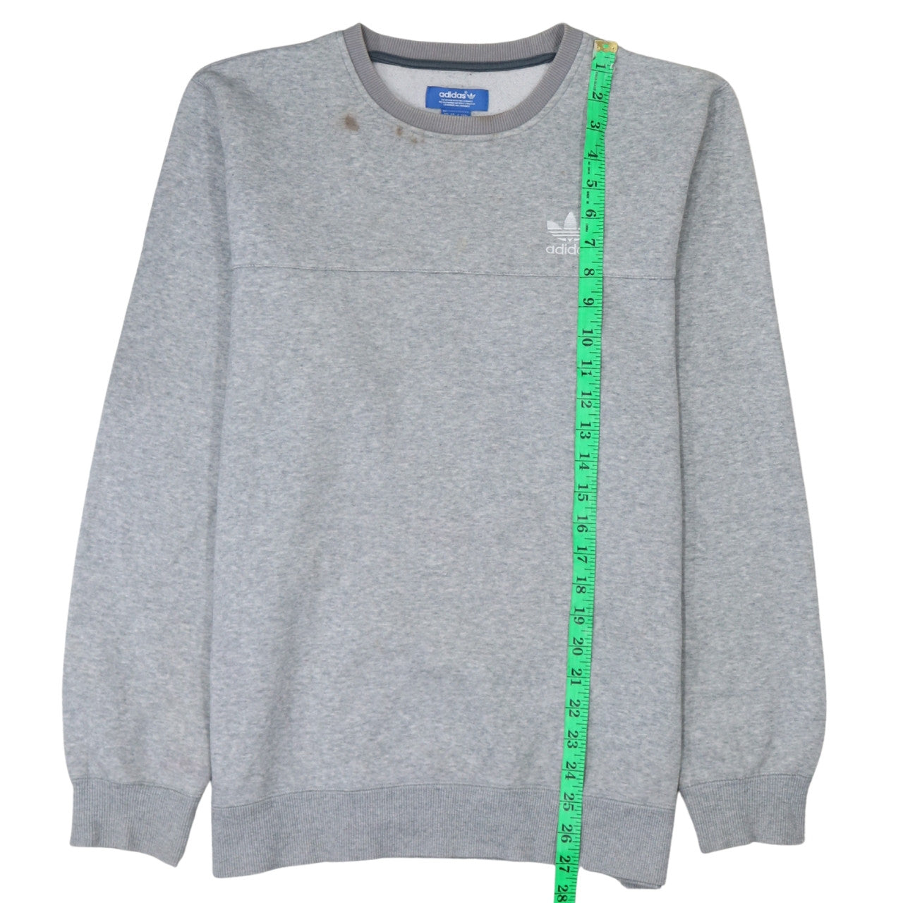 Adidas Men's Grey Crew Neck Pullover Sweatshirt Size M