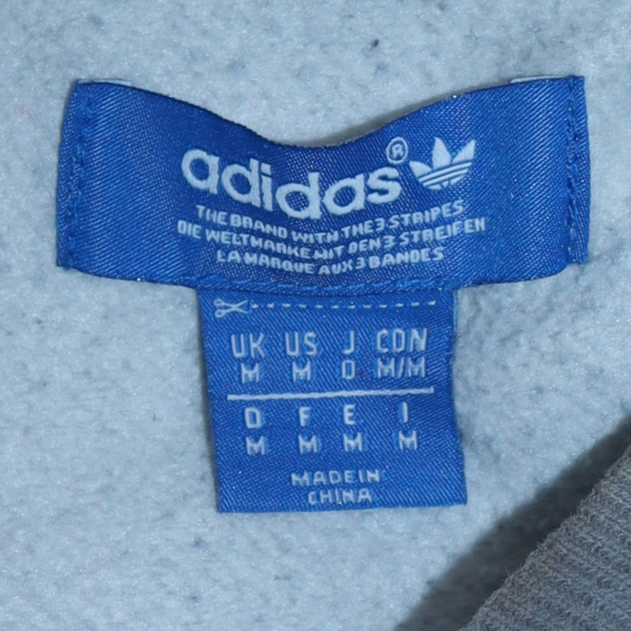 Adidas Men's Grey Crew Neck Pullover Sweatshirt Size M