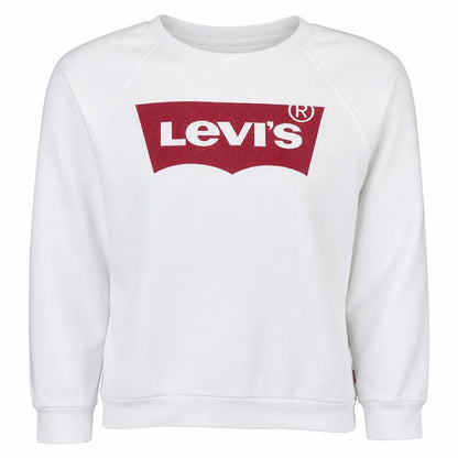 Levi's Women's White Logo Pullover Sweatshirt Size L