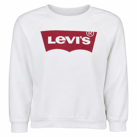 Levi's Women's White Logo Pullover Sweatshirt Size L